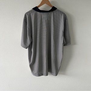 Tommy Hilfiger Mens XL black & white stripped polo shirt.